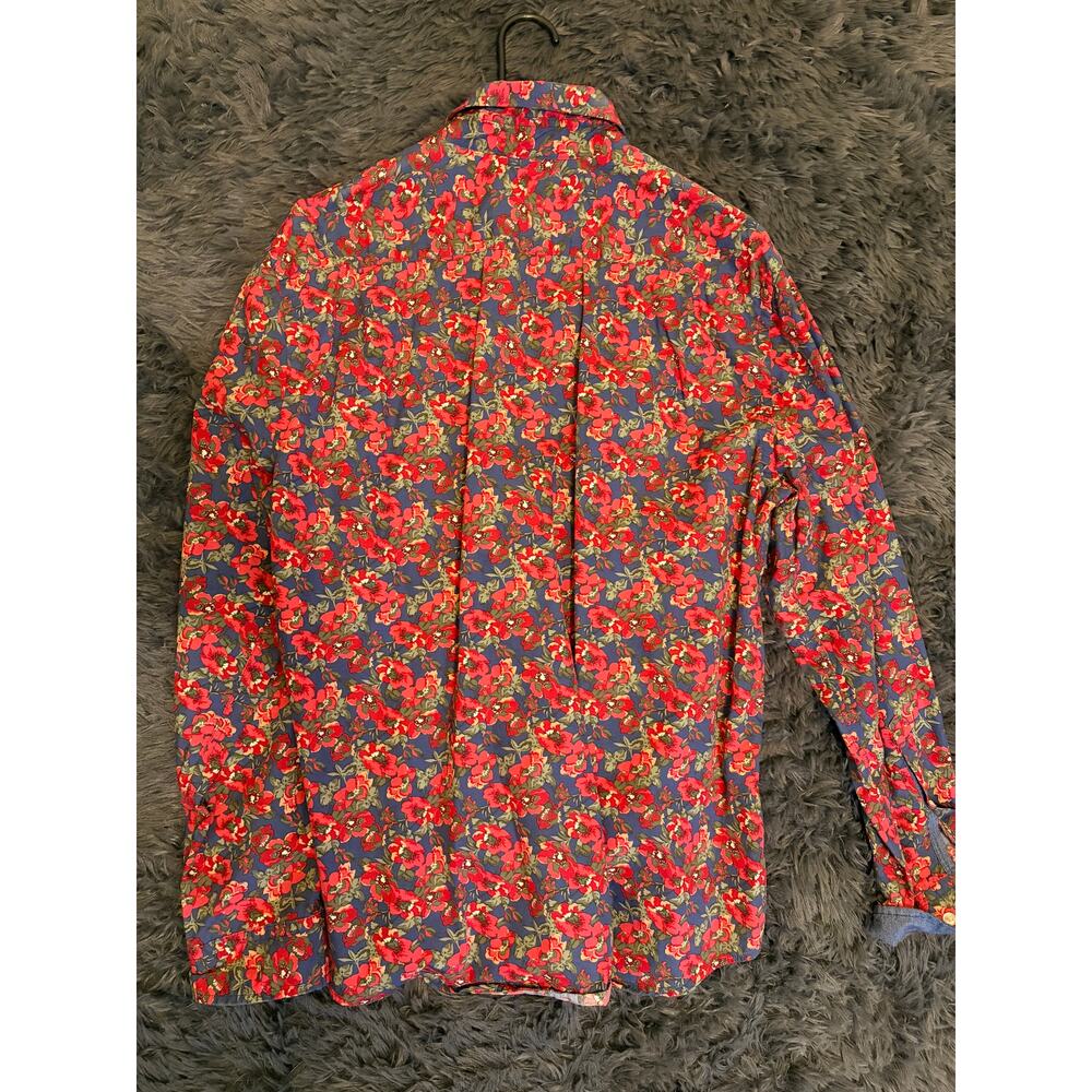 Express Men Floral Button-Down Shirt, Size L - Picture 2 of 4